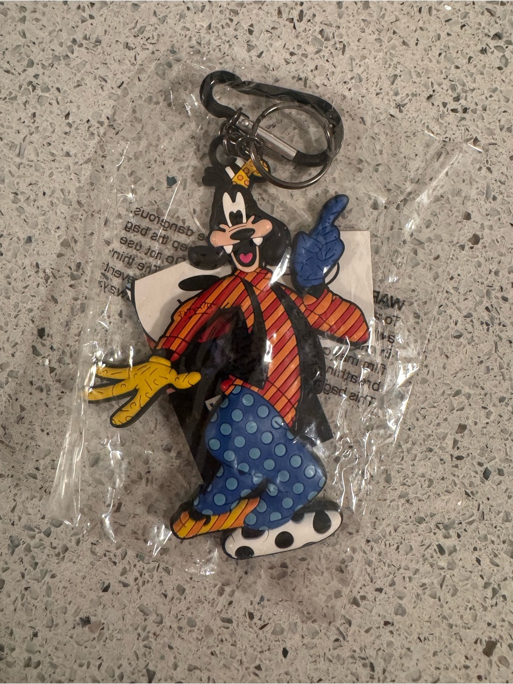 Disney Britto Goofy Rubber Keychain